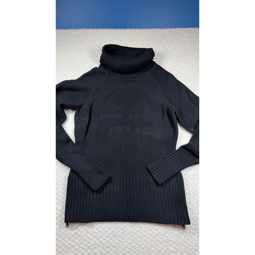Y2K Cache Sweater Womens M Black Turtleneck Long Sleeve Knit